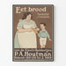 Vintage plakat 'Eet Brood' til dekoration af en smagfuld væg