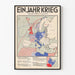 Plakat Historisk KrigsKort 1939-1940 Europa