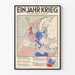 Historisk kortplakat - Et års krig i Europa 1939-1940
