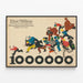 Vintage plakat 1000000 Burleske Teater Walhalla — indrammet kunstværk på væggen