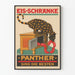 Vintage plakat Panther Eis-Schranke vægdekoration dyremotiv