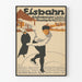Vintage plakat af Eisbahn Schöneberger Stadtpark Berlin - Retro vægdekoration med kunstskøjteløb