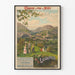 Vintage plakat af Chemins de Fer du Midi - Lourdes og Pyrenæerne