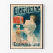 Vintage plakat Electricine - Loftdekoration Vægbelysning i luksusstil