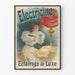 Vintage plakat Elektrisk belysning i luksusklasse