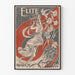 Elegant kunstnerisk plakat i art nouveau stil