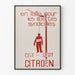 Vintage plakat af fagforeningskamp Citroën CGT CFDT