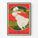 Vintage plakat fra Engelhorns Almindelige Roman-Bibliotek, forelæsning og afslapning