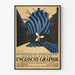 Vintage plakat fra den engelske udstilling 'Englische Graphik' 1923