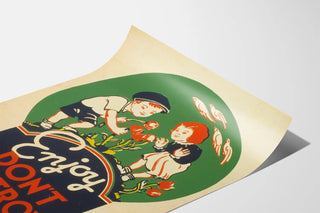 Vintage vægdekoration plakat Nyd ikke ødelæg barnet og blomster