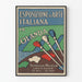 Vintage plakat for italiensk kunstudstilling i Amsterdam