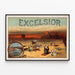 Vintage dekorativ plakat Excelsior Det gamle Egypten — indrammet kunstværk på væggen