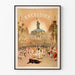 Vintage dekorativ plakat Excelsior med dansere og Frihedsgudinden