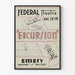 Vintage plakat af Excursion Federal Theatre af Victor Wolfson