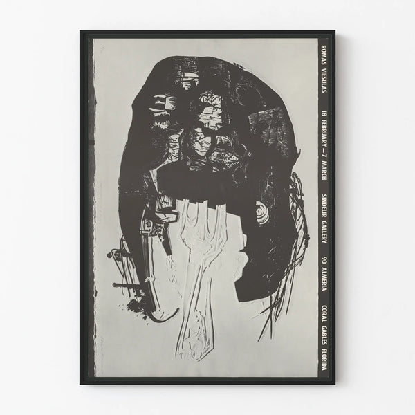 Udstillingsplakat Romas Vesulas - Sindellr Galleri 1967