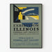 Vintage plakat for Illinois føderal kunstudstilling