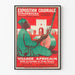 Vintage plakat fra Strasbourg kolonialudstilling - Afrikansk landsby