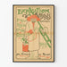 Vintage plakat for kunstudstilling med cirkusplakater Reims 1896