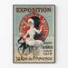 Vintage plakat udstilling af malerier og tegninger af A. Willette