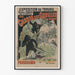 Vintage plakat for arbejdsudstilling - gorillajagt i Gabon
