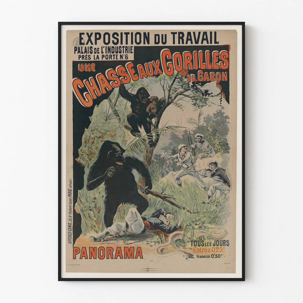 exposition-du-travail-palais-de-lindustrie-une-chasse-aux-gorilles-au-gabon-panorama
