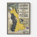 Vintage plakat for den Internationale Udstilling i Madrid 1893-94