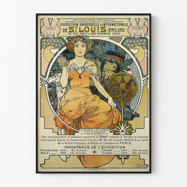 Plakat Art Nouveau Verdensudstilling St. Louis 1904