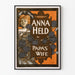 Vintage plakat af Anna Held i Papa's Wife af F. Ziegfeld Jr.