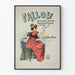 Vintage plakat Fallou kunstnerisk vægdekoration