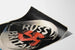 Dekorativ antifascist plakat 'Fascisme skal forsvinde' vintage