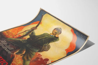 Italiensk militærpropagandaplakat - Vintage plakat til vægdekoration