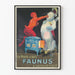 Vintage plakat med Faunus brændeovn til vægdekoration