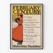 Vintage plakat februar århundrede midvinter nummer - Retro vægdekoration