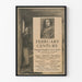 Vintage Plakat Februar - Historisk Vægdekoration