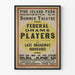 Vintage Federal Drama Players plakat - Sommerteater Pine Island Park