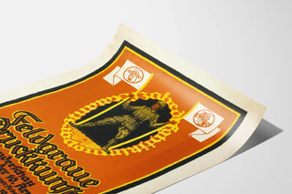 Vintage plakat i felgrau trykkunst 1917 – Historisk militær vægdekoration
