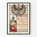 Vintage plakat Festessen Kaiser Wilhelm 1898 historisk vægdekoration