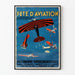 Vintage plakat af Luftfartens fest med akrobatik og luftfartscertificering