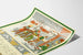 Vintage plakat februar med kostumerede vinterfigurer