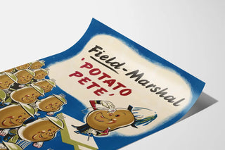 Vintage plakat af Feltmarskal Potato Pete - Humoristisk vægdekoration