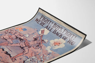 Vintage militærplakat « Kamp! Drenge, Kamp! »
