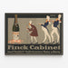 Vintage plakat Finck skab - vægdekoration Champagne — indrammet kunstværk på væggen