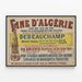 Vintage plakat Fine d'Algérie vinbrand - Vintage vægdekoration — indrammet kunstværk på væggen
