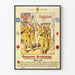 Vintage militærplakat for infanteridivisioner til vægdekoration