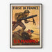 Vintage militærplakat U.S. Marines Først i Frankrig