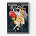 Vintage plakat Blomstre dine vinduer Vægdekoration med blomster