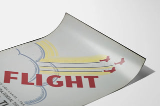 Vintage dekorativ plakat Flight med stiliserede fly
