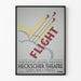 Vintage dekorativ plakat Flight med stiliserede fly