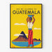Vintage rejse Guatemala plakat - Farverig vægdekoration