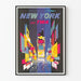Vintage plakat New York Fly TWA - Retro vægdekoration